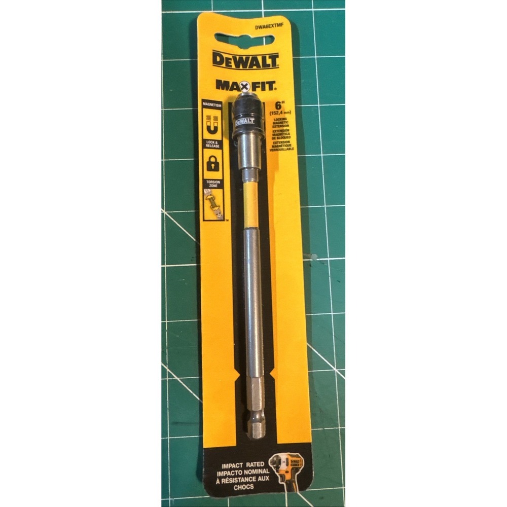 DeWalt Max Fit DWAF6EXTMF 1/4" Hex  6" L Magnetic Locking Bit Holder Extension